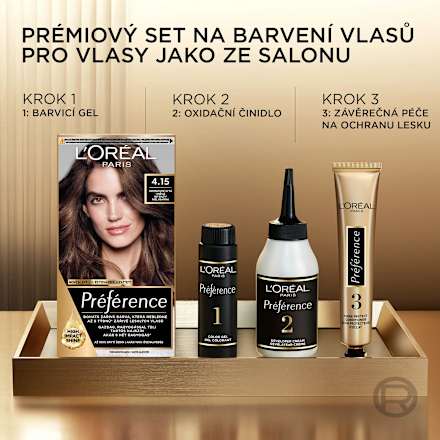 barva na vlasy 4.0 Hnědá L'ORÉAL PARiS PRÉFÉRENCE