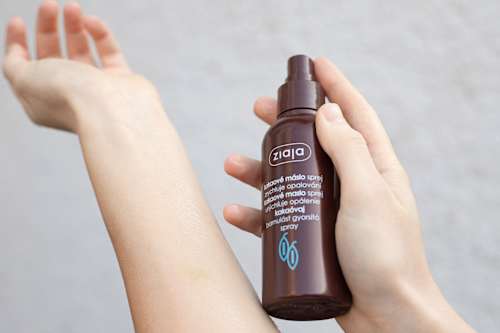 Kakaóvajas barnulást gyorsító spray ziaja