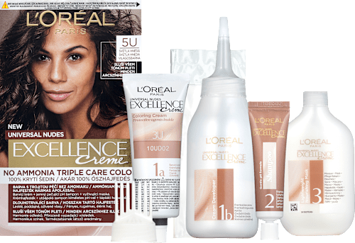 barva na vlasy Nudes Světlá hnědá 5U L'ORÉAL PARiS EXCELLENCE Creme