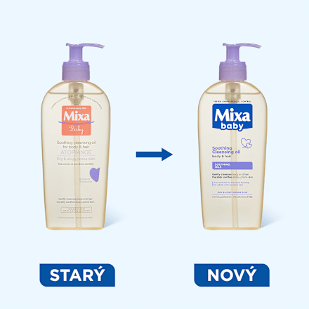 čisticí a zklidňující olej pro pleť se sklonem k atopii  Mixa baby
