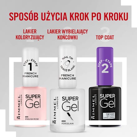 Żelowy lakier do paznokci Super Gel 090 Porcelain RIMMEL LONDON