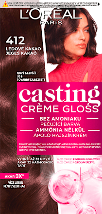 barva na vlasy Ledové kakao 412 L'ORÉAL PARiS CASTING Crème Gloss