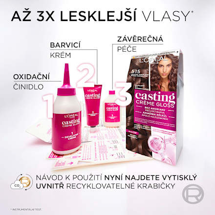 barva na vlasy Ledové kakao 412 L'ORÉAL PARiS CASTING Crème Gloss