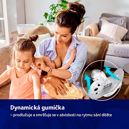 dudlík silikonový Harmony 18m+, šedá LOVI