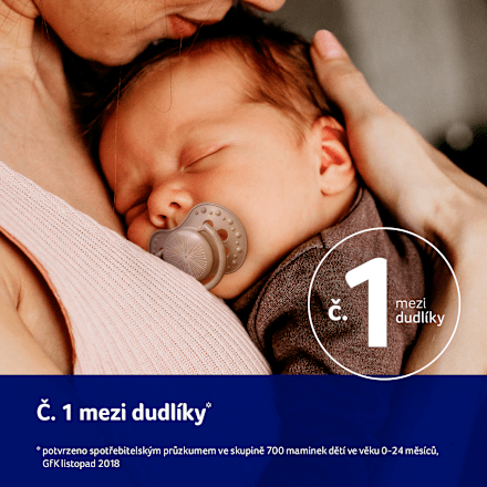 dudlík silikonový Harmony 18m+, šedá LOVI