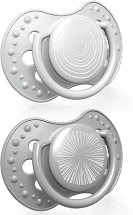 dudlík silikonový Harmony 18m+, šedá LOVI