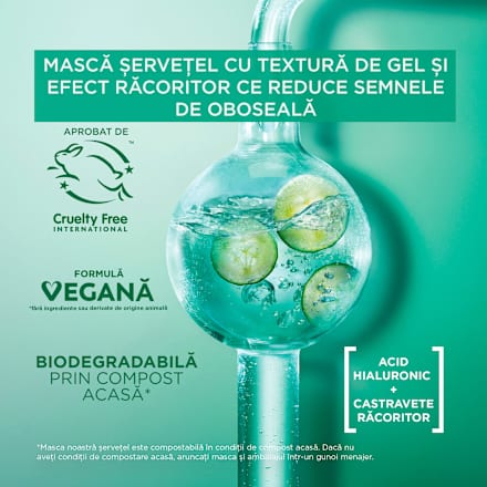 Mască de față hidratantă cryo jelly, 27 gr GARNIER SKIN NATURALS