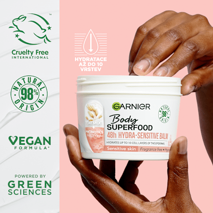Body SUPERFOOD tělový krém Sensitive  GARNIER Body
