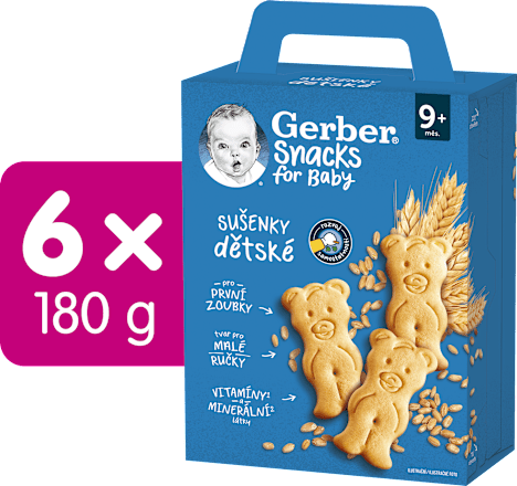 Snacks sušenky dětské Gerber