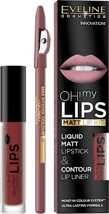 Oh! my Lips Matt set za usne – 16 Extraordinary Red  EVELINE COSMETICS
