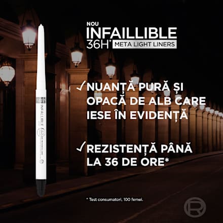 Infaillible Grip Gel Automatic creion de ochi Polar White L'ORÉAL PARiS