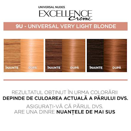 Vopsea permanentă 9U light blonde L'ORÉAL PARiS EXCELLENCE Creme