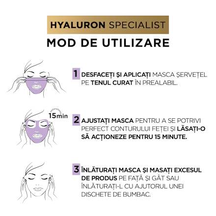 Mască șervețel hidratantă cu efect antirid L'ORÉAL PARiS
