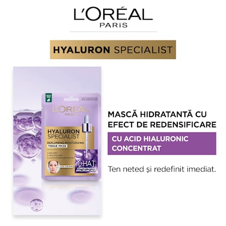Mască șervețel hidratantă cu efect antirid L'ORÉAL PARiS