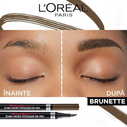 Micro Tatouage Unbelieva Brow creion de sprâncene 108 Dark Brunette L'ORÉAL PARiS