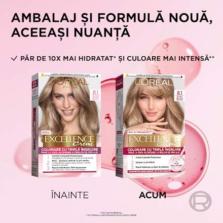 Vopsea de păr permanentă cu amoniac 8.1 L'ORÉAL PARiS EXCELLENCE Creme