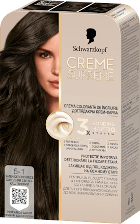 Боя за коса Creme Supreme - Nr. 5-1 Студено кафяво Schwarzkopf CREME SUPREME