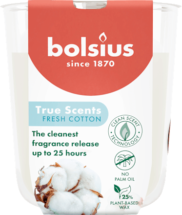 True Scents mirišljava sveća - FRESH COTTON bolsius