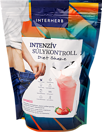 Intenzív súlykontroll Shake kollagénnel, eper ízesítéssel Interherb