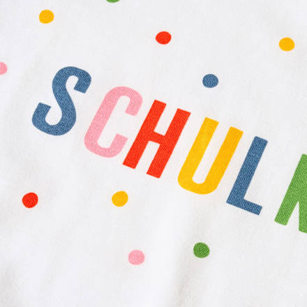T-Shirt Schulanfang mit "SCHULKIND" Schriftzug, weiß, Gr. 128 ALANA