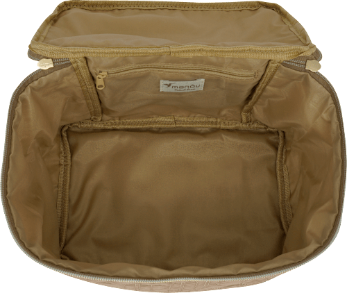 Kosmetikkoffer braun mit Muster manòu