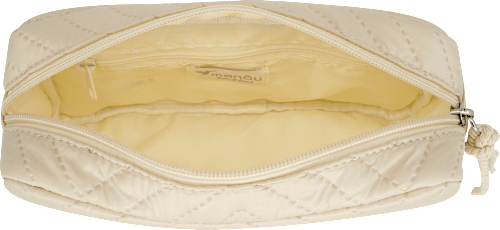 Kosmetiktasche beige gestepptes Muster "Ocean Life" manòu