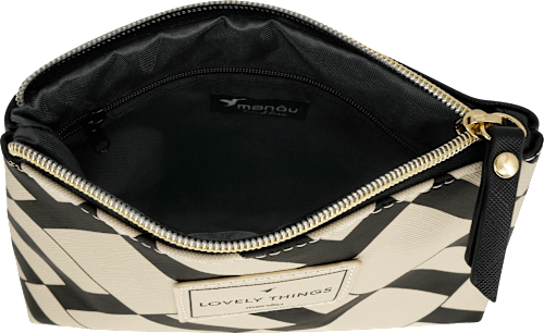 Kosmetiktasche schwarz gemustert "Lovely Things" manòu