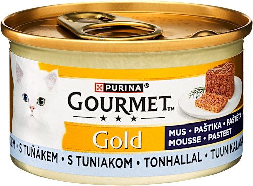 Nedves macskaeledel pástétom tonhallal Purina Gourmet