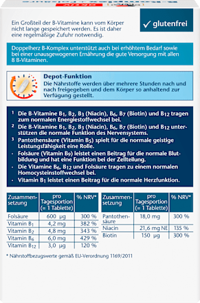 B-Komplex + Folsäure Depot Mini-Tabletten 150 St Doppelherz