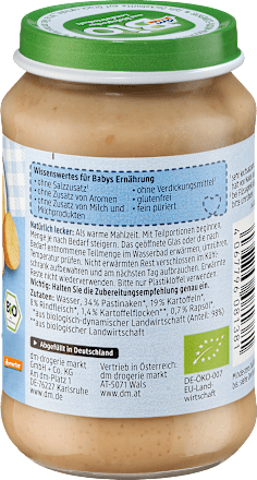Omogeneizzato con pastinaca, patate e manzo dmBio