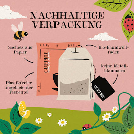 Kräutertee "Marrakesh Markets" mit Pfefferminze, Zimt & Süßholz (20 Beutel) Cupper