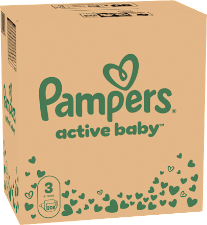 Pelene mjesečno pakiranje, vel. 3, 6-10 kg Pampers active baby