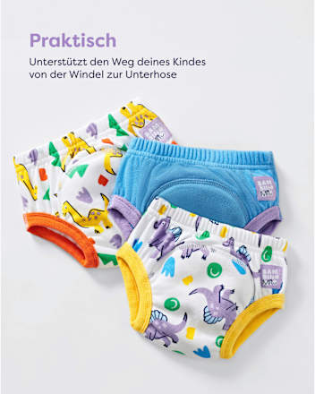 Töpfchen-Trainingshose wiederverwendbar, 3-4 Jahre, blau/bunt Bambino Mio