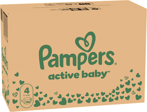 Pelene mjesečno pakiranje, vel. 4 (9 – 14 kg)  Pampers active baby