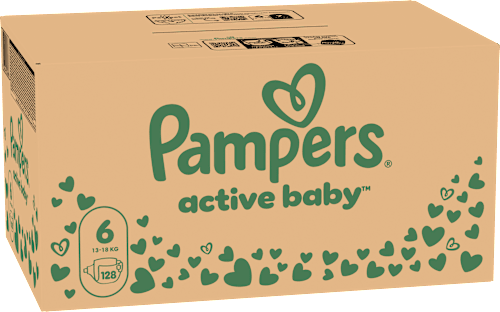 Pelene mjesečno pakiranje, vel. 6 (13 – 18 kg) Pampers active baby