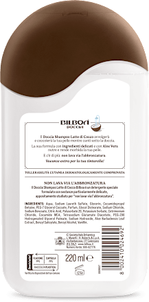 Doccia shampoo al latte di cocco effetto idratante 220ml Bilboa