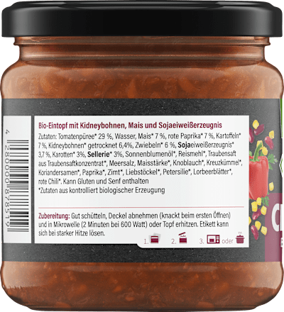 Eintopf Chili Sin Carne vegan Little Lunch