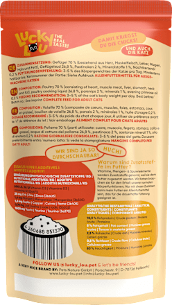 Nassfutter Katze mit Geflügel "Geflügel den Geist" Lucky Lou