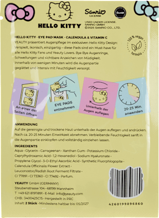 Augenpads Hello Kitty orange (1 Paar) Yeauty