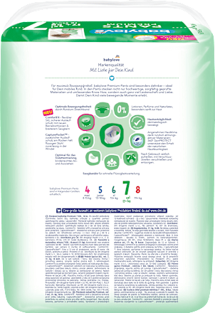 Premium hlačne plenice, velikost 7 (XXL), 17+ kg  babylove