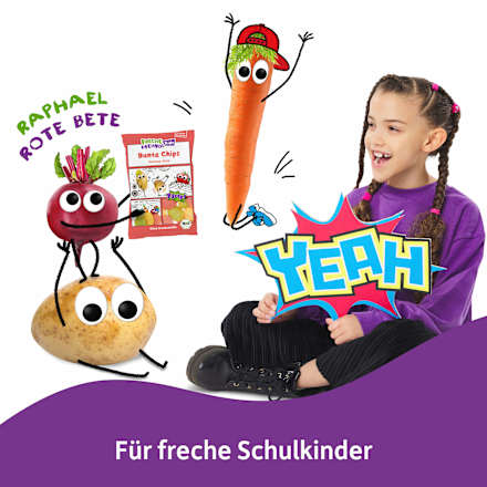 Kindersnack Bunte Chips Ketchup Style, für Schulkinder  Freche Freunde