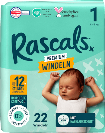 Windeln Premium Gr. 1 (3-5 kg) Rascals