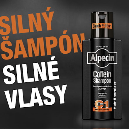 Kofeínový šampón C1 Hair Energizer Black Edition Alpecin