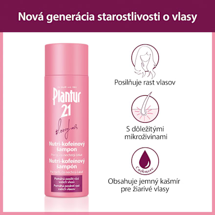 Nutri-kofeínový šampón na vlasy longhair Plantur 21