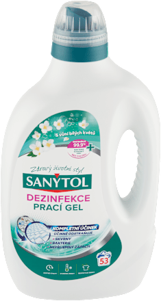 dezinfekce prací gel s vůní bílých květů SANYTOL