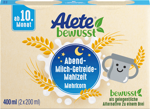 Abendbrei Milch Getreide Mehrkorn ab dem 10. Monat Alete
