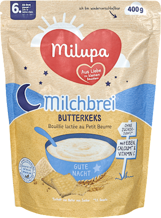 Milchbrei Gute Nacht Butterkeks ab dem 8. Monat Milupa