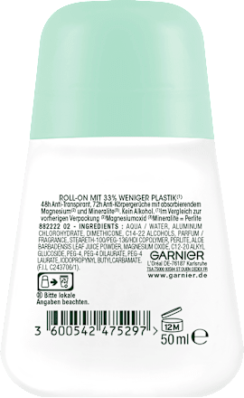Antitranspirant Deo Roll-On Magnesium Ultra Dry GARNIER mineral