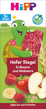 Fruchtriegel Hafer Erdbeere & Himbeere ab 1 Jahr (5x20 g) HiPP