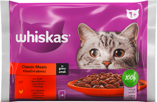 Klasičan obrok u kesici - govedina/piletina, 4x85g whiskas